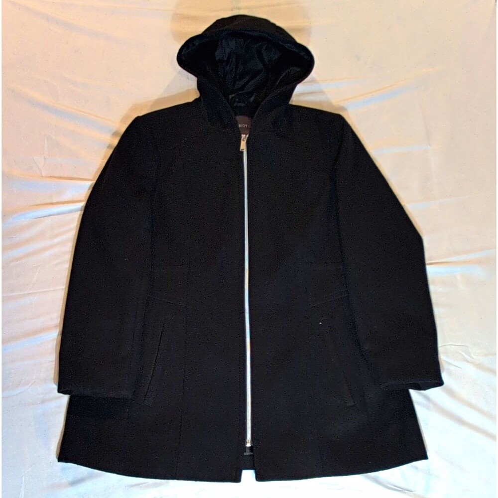 Covington Men’s Black Hooded Full Zip Jacket w/ Pockets Regular Fit Size L